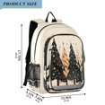 thumbnail image 2 of FORMRS Unisex School Backpack 17" Student Travel Bag with Laptop Compartment, Beige Christmas Trees, 2 of 7