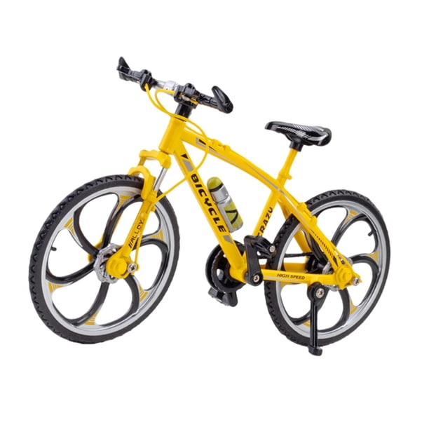 juguete miniatura City Bike para Mini Collection 1: 8 Aleación Mini Modelo Adornos Cool Boy Toy Juego creativo Juguete Mini Bicicleta Vehículos Modelo Decoración Artesa 2021 Amarillo Baoblaze Miniatura de bicicleta fundida a presión