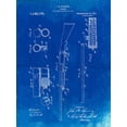 thumbnail image 2 of Borders, Cole 19x24 Black Ornate Wood Framed with Double Matting Museum Art Print Titled - PP74-Faded Blueprint Ithaca Shotgun Patent Poster, 2 of 4