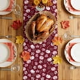 thumbnail image 4 of Pink Pumpkins Fall Cotton Linen Rectangle Table Runners 13"x48", Autumn Thanksgiving Botanical Blush Pink Coffee Table Runner Dresser Scarves Table Runners for Wedding Party Banquet Dinner Decor, 4 of 8