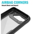 thumbnail image 3 of Nakedcellphone Showcase Series Compatible with ASUS ROG Phone 5 / ROG 5 Pro / ROG 5 Ultimate Case, Matte Black Rugged TPU Rubber Hybrid Cover with Clear Transparent View Panel, 3 of 8