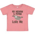thumbnail image 3 of Inktastic My Memaw and Pepaw Love Me Sloth Girls Baby T-Shirt, 3 of 5