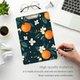 thumbnail image 3 of FORMRS Acrylic Clipboard with Low Profile Clip Standard A4 Letter Size, 12.5" x 9", Green Floral Oranges, 3 of 8