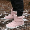 thumbnail image 2 of Kids Winter Snow Boots Boys Girls Wide Toe Box Barefoot Hiking Boots Furry Lined Outdoor Short Booties, 2 of 9