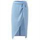 thumbnail image 2 of Gibobby faldas para mujer elegante alta y abertura lateral asimétrica para mujer(Azul, M), 2 of 5