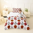 thumbnail image 2 of Castle Fairy Basketball Soccer Football Baseball Twin Comforter Sets 2pcs, Sport Ball Game Bedding Set, Multicolor White,1 Comforter and 1 Pillowcase, 2 of 6
