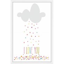 Marmont Hill "Raining Hearts" by Karen Zukowski Framed Painting Print