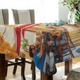 thumbnail image 4 of 60x108 Inch Tablecloth Polyester Square Tablecloth for Home Kitchen Dinner Decor Street Scene, 4 of 9