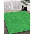 thumbnail image 3 of Ahgly Company Machine Washable Indoor Square Transitional Lime Green Area Rugs, 5' Square, 3 of 7