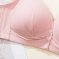 thumbnail image 5 of SMihono Womens Daily Solid Sexy Lace Gathered Bra Straps Breast Cup Underwear Athletic Sports Bras for Women Bra Pink XL, 5 of 8