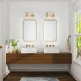 thumbnail image 5 of LNC 2-Light Gold Round Clear Glass Modern Bathroom Vanity Lighting Fixutre,13"Lx9"Hx7"D, 5 of 22