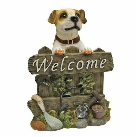 Jack Russell Terrier Dog Welcome Statue
