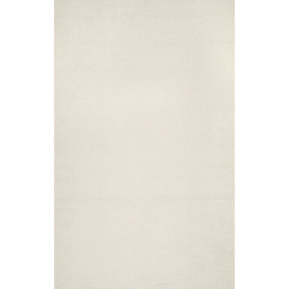 nuLOOM Hand Woven Ago Wool Area Rug, 7' 6" x 9' 6", Cream