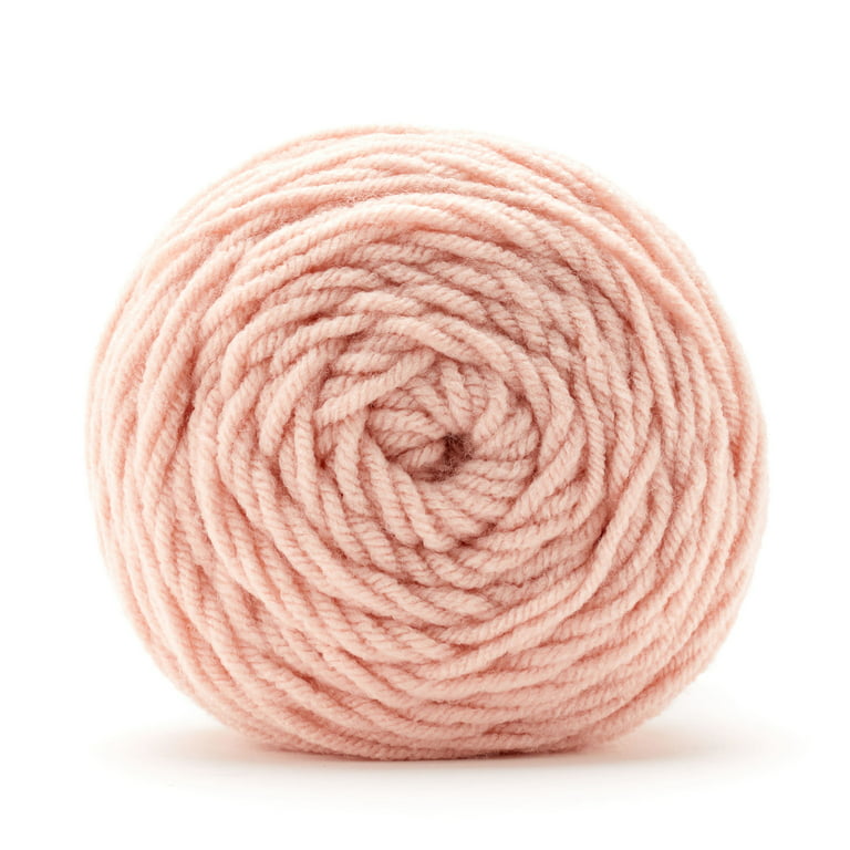 Soft Classic Solid Yarn by Loops & Threads - Solid Color Yarn for Knitting,  Crochet, Weaving, Arts & Crafts - Pink, Bulk 12 Pack 