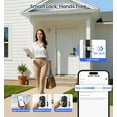 thumbnail image 3 of Veise Wifi Smart Door Lock with Lever Handle Set, Fingerprint Keyless Entry, Electronic Digital Keypad Deadbolt for Front Door, Auto Lock, Matte Black, 3 of 9