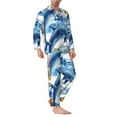 thumbnail image 3 of Bingfone Men'S Pajama Set 2 Piece Loungewear Pjs, Long Sleeve With Pajama Pants-Marine Animals, 3 of 9