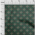 thumbnail image 1 of oneOone Organic Cotton Poplin Twill Fabric Leaves & Geometric Block Decor Fabric Printed BTY 42 Inch Wide, 1 of 4