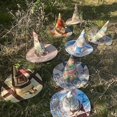 thumbnail image 2 of Jollup The Quilted Witch Hat, Handcrafted Folk Art Vintage Halloween Hat, Prairie Patchwork Costume Headpiece, 2 of 9