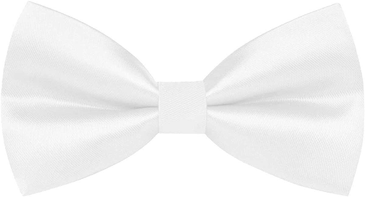 Mens Bow Ties Formal Wedding Party Decor Satin Solid Adjustable Bowties