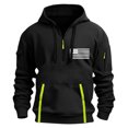 thumbnail image 2 of Sudadera con capucha para hombre, informal, con estampado, deportiva, de manga larga, blusa de poliéster, 2 of 4