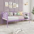 thumbnail image 1 of GloryStar Metal Twin DayBed, Sofa Bed with Headboard and Steel Slat Support, No Box Spring Required, Perfect for Small Living Spaces, 1 of 7