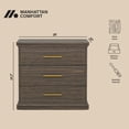 thumbnail image 4 of Clifford Traditional Nightstand in Walnut (3-Drawer), 4 of 10