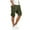 Army Green #10, variant on Zimjoy Men Summer Pants Elastic Linen Casual Cargo Shorts Softed Light Drawstring Short Pant Trendy Beach Work Shorts with Multi-Pockets, Army Green S