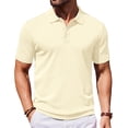 thumbnail image 2 of Trgacdwlo M-5xl Big and Tall Mens Golf Polo Shirt Beige Short Sleeve Mens Polo Shirts Quick Dry Breathable Mens Golf Shirt, 2 of 5
