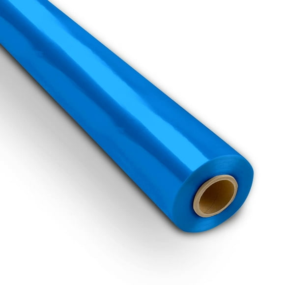 Cellophane Wrap 40"x100' Mylar Sheet Cellophane Roll Great Wrapping Paper for Craft Basket (Blue)