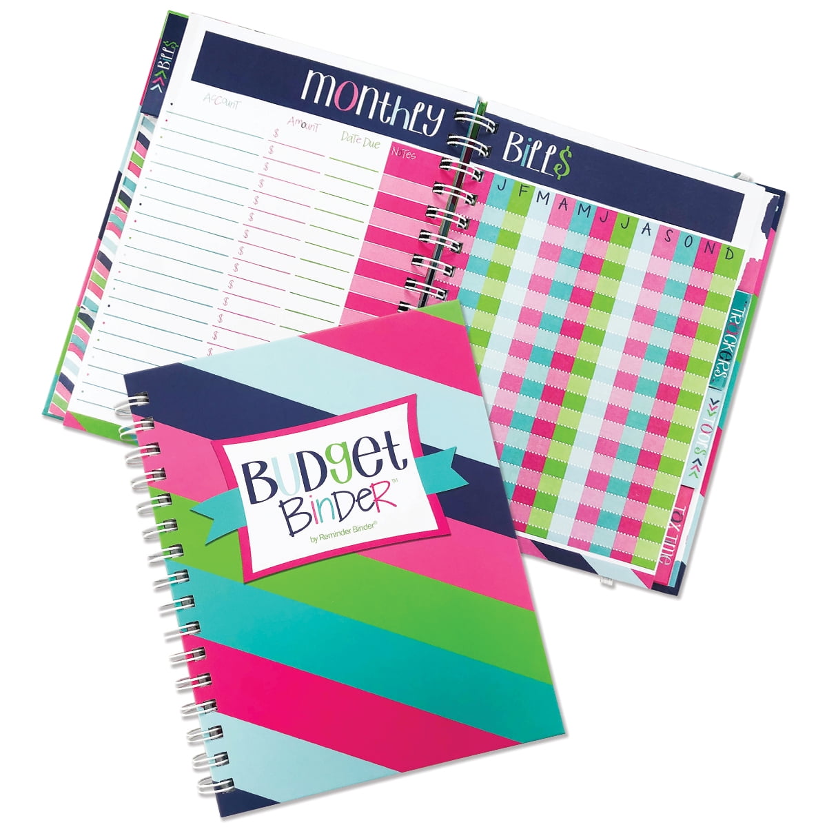 12Month Budget Planner Bill Tracker Organizer with Calendar and