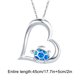 thumbnail image 4 of Collar de plata 925 con piedra de nacimiento de corazón para mujer, joyas para mujer, collares colgantes, regalos. El collar, 4 of 8