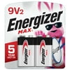 Energizer MAX 9V Batteries (2 Pack), 9 Volt Alkaline Batteries
