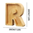 thumbnail image 4 of Wooden English Letter Savings Can with Transparent Glass Front for Kids Money Saving, 4 of 6