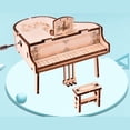 thumbnail image 4 of Caja de música de 3D DIY Grand Piano Puzzle Modelo mecáco de artesanía de Elegante adorno de escritorio para adultos y ños Hugo Cajas de música de madera, 4 of 10