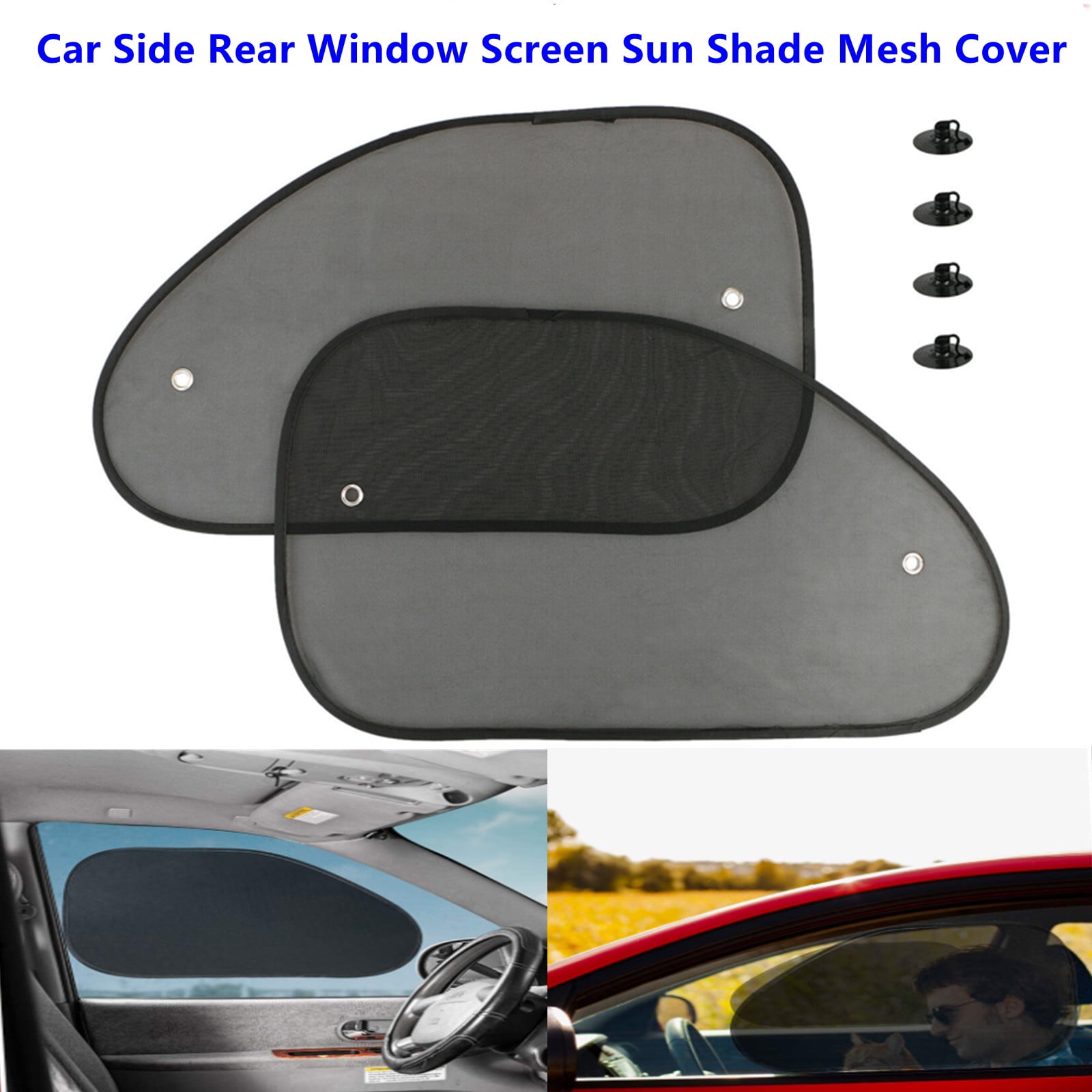 2 Pack Universal Car Window Shade, Cling Sunshade for Car Windows Sun