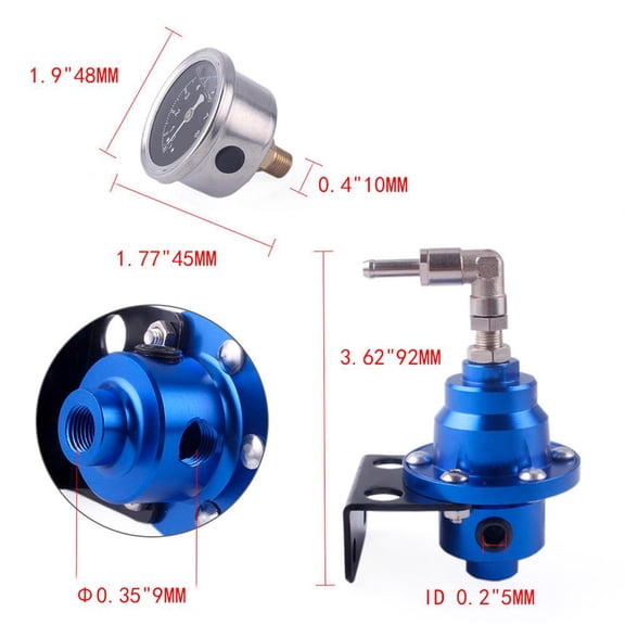 Blue-Sochi Fuel Pressure Control Compressor with Gauge Kit, Fuel Booster, Auto Replacement Parts, Accessories