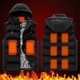 thumbnail image 6 of TAIAOJING Men's Wool Blend Coat Charging Dual Control Three 9- Smart USB Temperature Heating Control Geart Wo Vest Vest And & Outwear Jacket, 6 of 9