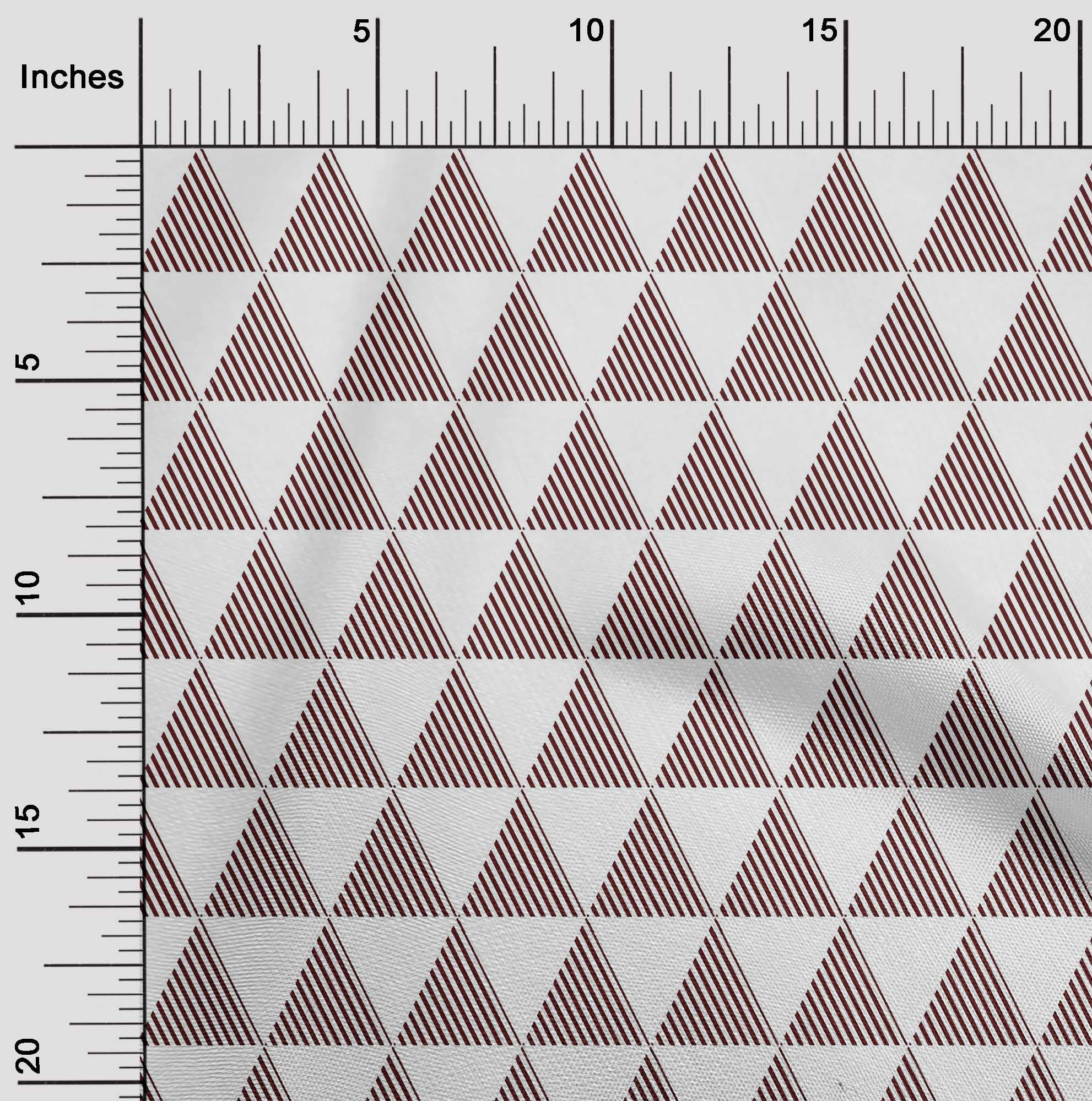 oneOone Cotton Silk Fabric Triangle Geometric Decor Fabric Printed BTY 42 Inch Wide