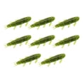thumbnail image 1 of 8 señuelos de pesca blandos, gusanos, cebos artificiales portátiles realistas para río Verde, 1 of 9