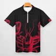 thumbnail image 3 of BE MY LOBSTER Men Zipper T-shirt Summer Casual Short Sleeve T-shirt Top, 3 of 7