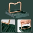 thumbnail image 5 of Under 10$ Free Ship Home Decor Spoon Rest with Lid Holder Heat Pot Lid Rest Multifunctional Spatula Holder While Cooking for Stovetop and Kitchen Counter Grey\green ABS Gold Spraying B,18.2x14x2.8cm, 5 of 8