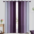 thumbnail image 2 of Yakamok Purple Curtain for Bedroom/Living Room Blackout,Ombre Curtains Grommet Light Blocking Room Darkening Window Drapes 2 Panels,52x84 inches, 2 of 6
