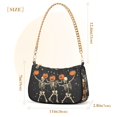 thumbnail image 3 of FORMRS Womens Shoulder Bag with Chain Strap Clutch Purse Cute Tote Handbag, Black Halloween Dancing Skeleton, 3 of 7