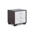 thumbnail image 1 of Black & White Metal 3 Drawer Nightstand, 1 of 1