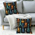 thumbnail image 6 of Throw Pillow Covers Colorful Guitar Pillow Covers 18x18 Inch Set of 2 Throw Pillows Decorative Pillow Cases Cushion Covers for Bedroom Livingroom Sofa Farm House, 6 of 6