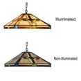 thumbnail image 3 of RADIANCE Goods Tiffany-Style Blackish Bronze 2 Light Mission Ceiling Pendant Fixture 16" Shade, 3 of 6