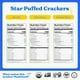 thumbnail image 2 of MadeGood Star Puffed Crackers Variety Pack - Sea Salt, Cheddar, and Pizza (6 Bags - 4.26 Oz Each) Gluten Free and Organic, Healthy Snacks, 2 of 5