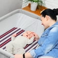 thumbnail image 3 of Sweet Jojo Designs Baseball Patch Red White and Blue Baby Bassinet Fitted Sheets 2 Piece Set, 3 of 6