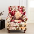 thumbnail image 2 of LKJYER Wing Back Wing Back,Stretch Printed Wingback Chair Slipcover with Elastic Bottom,No-Slip Universal Four Seasons for Armchair Sofa Cover Home Decoration, 2 of 7