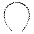 thumbnail image 2 of Zig Zag Banda para el cabello Toothed Wave Headband Mujeres Hombres Niñas Accesorio para el cabello Negro Sunnimix Diadema Zig Zag para mujer, 2 of 7